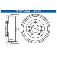 2X Bremstrommel Hinten FüR Renault Duster HM 1.5 19 Bis 26 ATE K9K858 QualitäT