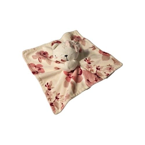 Gerber Modern Moments Gatito Gato Peluche Manta de Seguridad Lovey Rosa Flores - Imagen 1 de 7