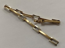 71/2" - 9CT GOLD DIAMOND BRACELET YELLOW WHITE GOLD