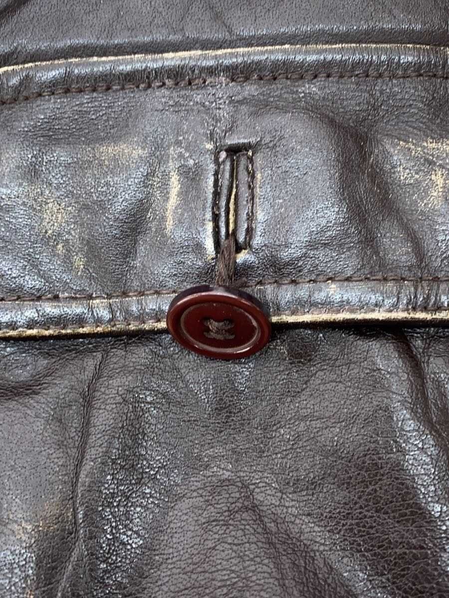 Button Missing/Sixty Groupe/Leather Jacket Blouso… - image 6