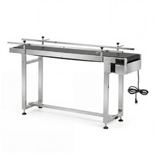 Industrial PVC Belt Flat Conveyor Industrial Transport Equipment 59"x11.8" 110V