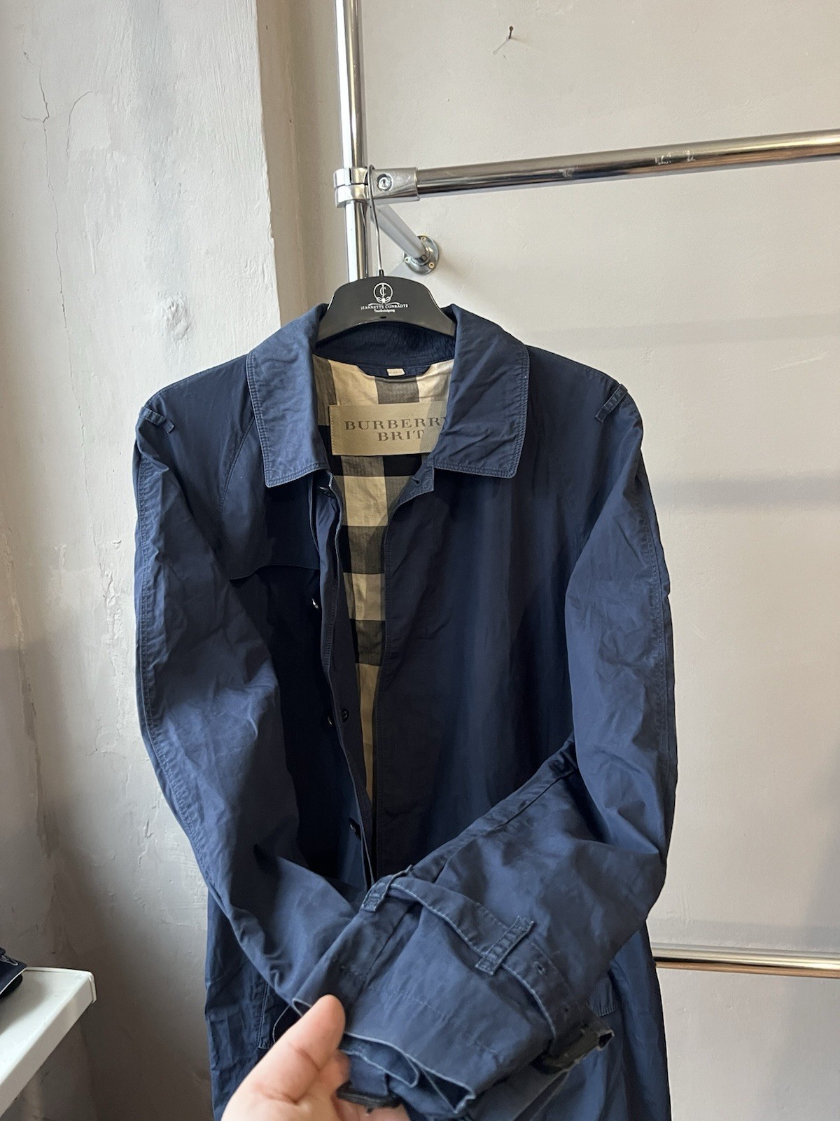 BURBERRY BRIT SOLID WOMEN NAVY BUTTON PATCH POCKE… - image 14