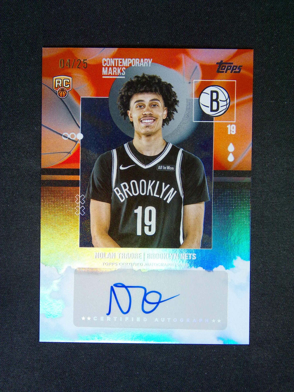 2025-26 Topps Flagship Nolan Traore RC Rookie Contemporary Marks Auto Orange /25