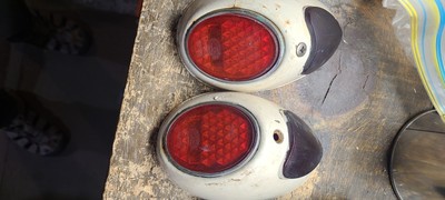 Vintage Original Vw Oval Zwitter Split Bug Type 1 Heart Tail Lights 1952-1955