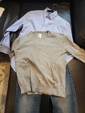 Boys Clothing Set Sweater L TOMMY HILFIGER BLUE SHIRT S-14 OLD NAVY JEANS 12