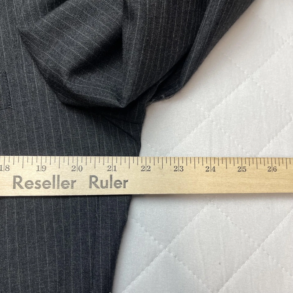 Brooks Brothers Suit Mens *44R Gray Pinstripe Two Piece Blazer Pants 30 Inseam - Image 4 of 4