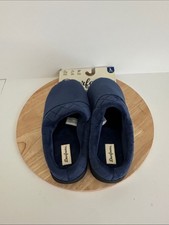 Dearfoams Darcy Velour Scuff Womens Memory Foam Clog Slippers, Sz L 9/10 a2213