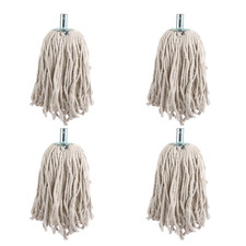 Cotton Mop Heads Replacement Pack of 4,Super Absorbent,Metal Socket Mop Head,Wet