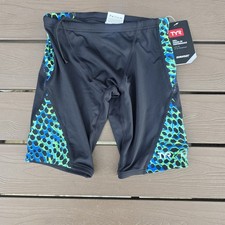 TYR Youth Boy's Durafast Lite Swarm Green/Blue/Black Blade Jammer Sz 26 NEW