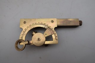 #E Vintage Brass Angle Finder Clinometer – Battles Bridge England – Surveying