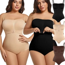 Women Plus Size Shapewear Tummy Control Bodysuit One Piece Body Suit Shaper US