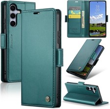 Wallet Case for Samsung Galaxy S25 FE, PU Leather Magnetic Flip Case with RFID B