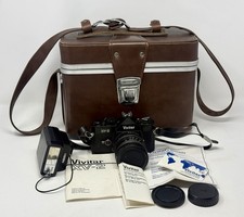 Vivitar XV-2 35mm SLR Film Camera Bundle With Lens And Leather Case