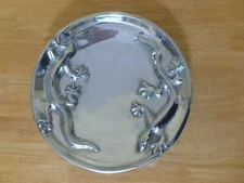 Rare Holland Boone Polished Pewter Gecko 14" serving / decorative platter