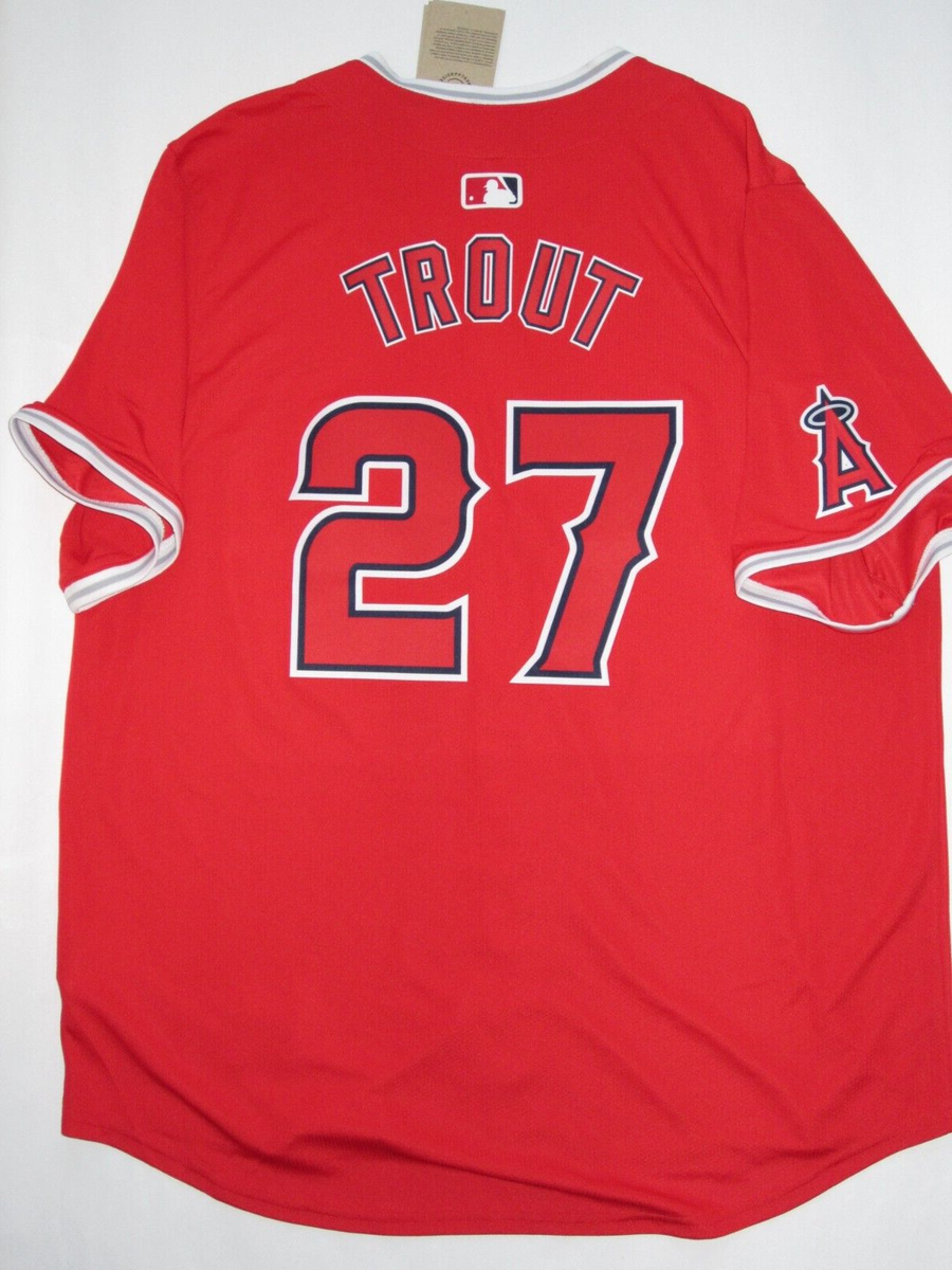 ANGELS ユニフォーム 赤 27 TROUT Men's Los Angeles Angels Mike Trout Nike Red Alternate Elite
