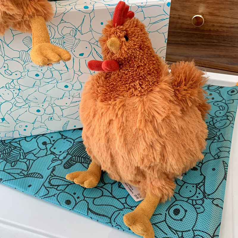  鶏　チキンCecile Chicken Jellycat CECILE CHICKEN Soft Plush Stuffed Chicken Toy