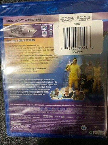 Guardians of the Galaxy Marvel Studios Blu Ray+Digital Brand New! Walmart Ed. wi - Picture 3 of 3