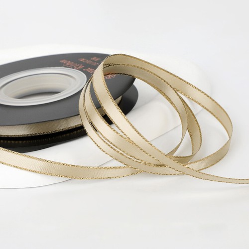 18 m/45 m doppelseitiges Satinband mit Goldkante - 0,3/0,6/1/1,6/2,2 cm B - Bild 34 von 35