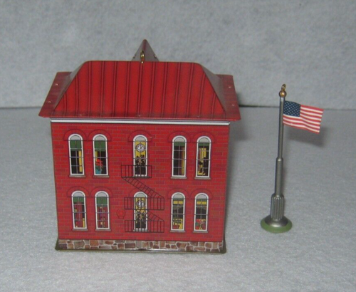 Hallmark Ornament - Town & Country Series - Schoolhouse & Flagpole - Dated 2003 - Picture 3 of 7