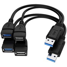USB 3.0 Female to Male Splitter Cable 2Pack Usb 3.0 Female to Dual USB M