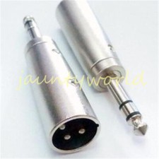 1PCS XLR Male Adapter to 1/4" Stereo TRS Connector