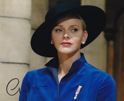 CHARLENE DE MONACO signed Autogramm 20x25cm PRINCESS in Person autograph ACOA