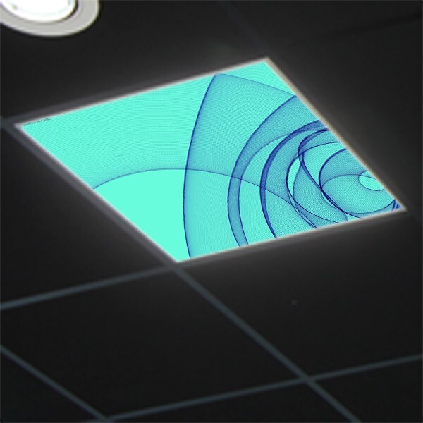 Dalle LED 60x 60 cm décorative avec habillage imprimé DIFF 1710 pour cabinet médical
