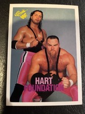 1990 Classic WWF Hart Foundation Bret Hart Jim Neidhart Card #38 Mint WWE HOF NM