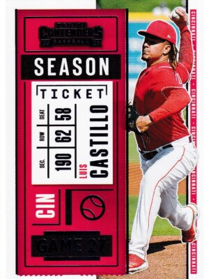 2020 CONTENDERS PURPLE PARALLELS LUIS CASTILLO CINCINNATI REDS - B5728