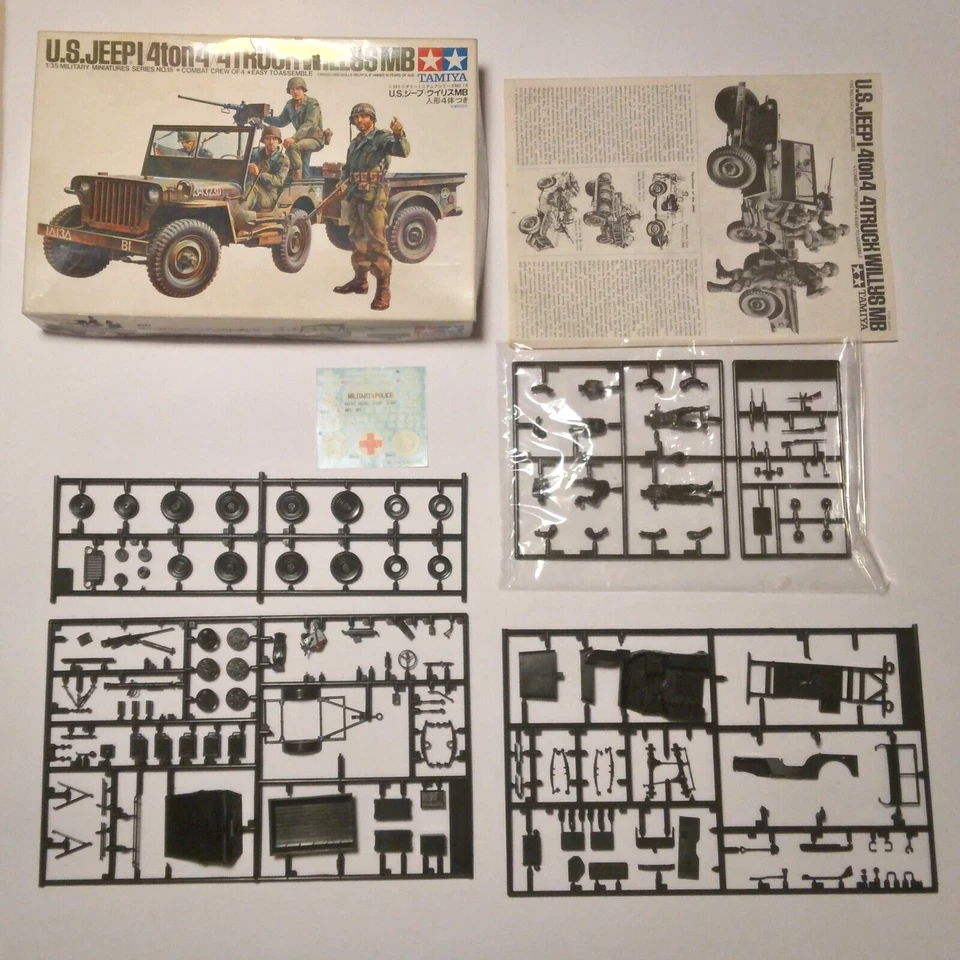 MODELLO TAMIYA U.S. JEEP 1/4 TON 4X4 TRUCK WILLYS MB 1/35 ANNO 1972 4 MINIATURE - Immagine 2 di 4