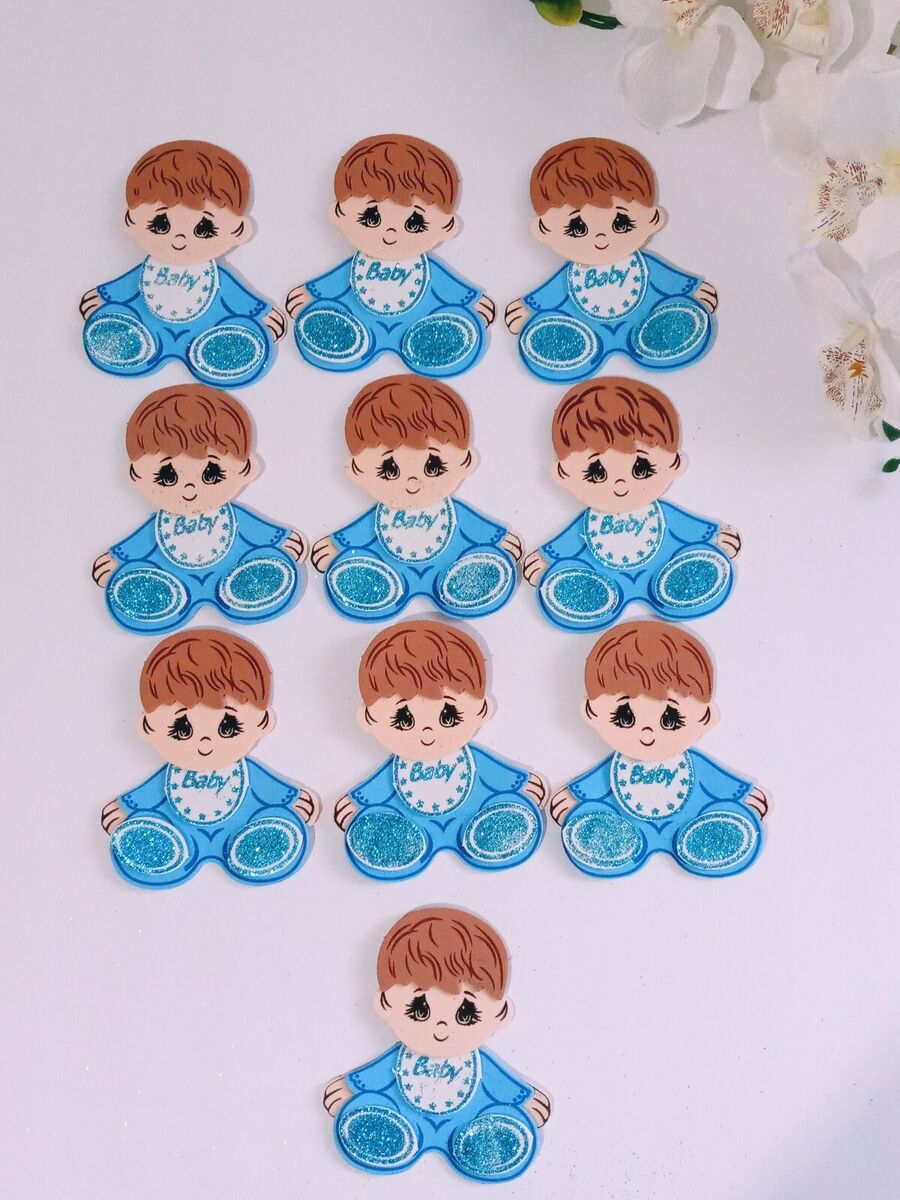 Craft Embellishments: Baby Boy - 10pc Craft Embellishments: Baby Boy - 10pc
