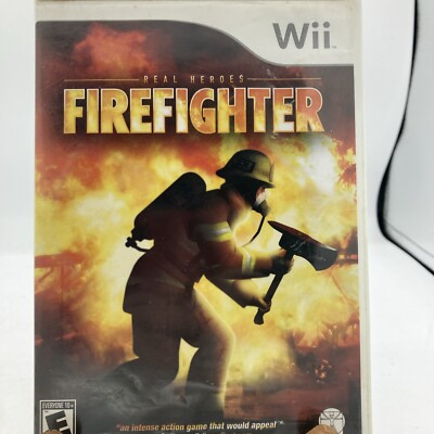 Wii Nintendo Real Heroes Firefighter Tested and Working Manual Free Shipping