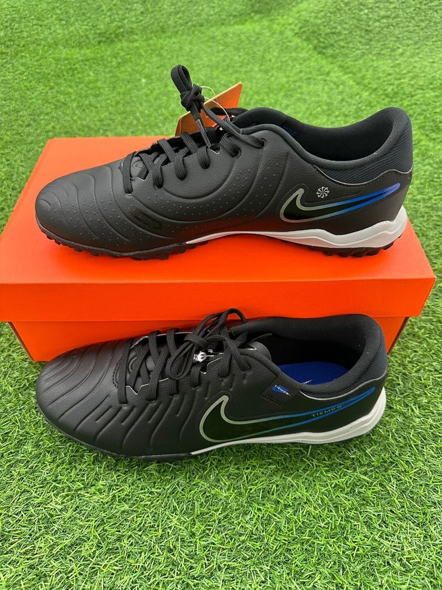 Nike Tiempo Legend 10 Academy TF Black Blue Mens Turf Soccer Shoes