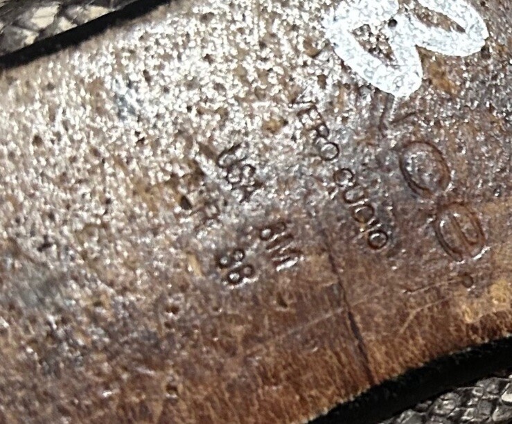 Vince Python Snakeskin Paz Embossed Leather Slip … - image 10