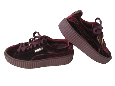 PUMA FENTY BY RIHANNA BURGUNDY VELVET SNEAKERS WOMEN'S US 6.5 UK4 EUR 37  HOT | eBay