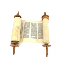 Rare 19th Century Tifara Torah Scroll - Beautiful Ashkenazi Judaica Parchment...