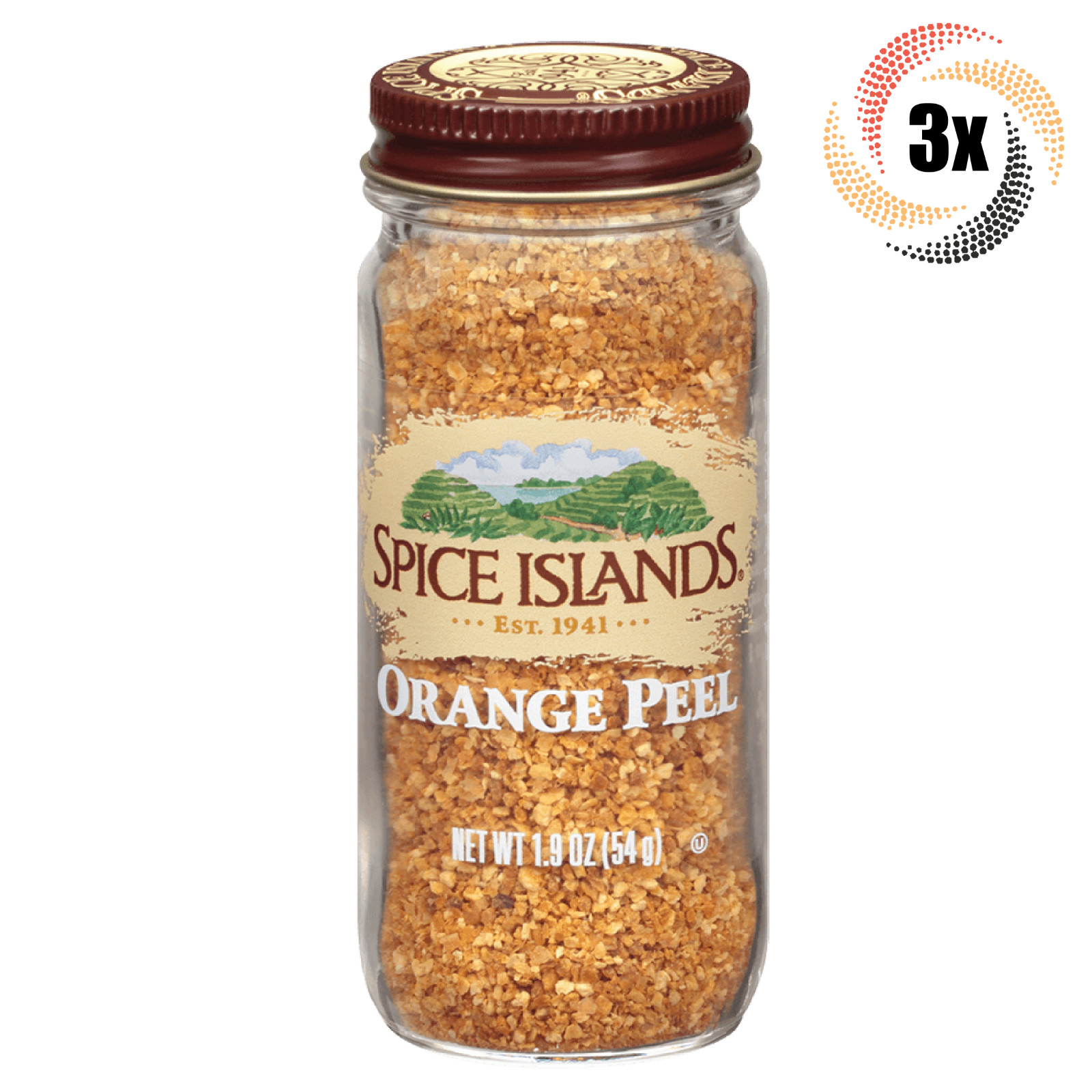 3 баночки приправы со вкусом апельсиновой цедры Spice Islands |1,9 унции | Быстрая доставка