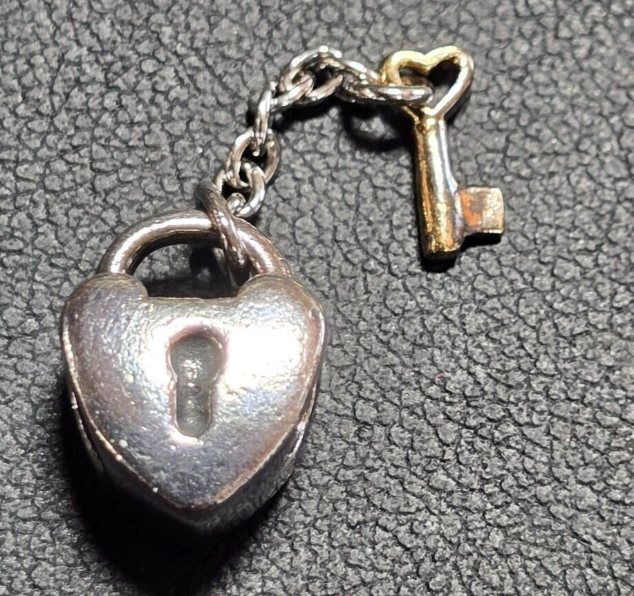 Pandora 790288 14K Gold Sterling Silver Key To My Heart Dangle Charm (736)