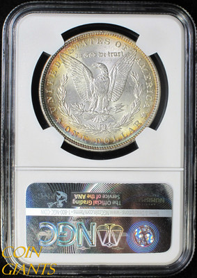 1886 Morgan Silver Dollar MS65 NGC Rainbow Toned GEM Philadelphia