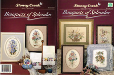 Bouquets Splendor Cross Stitch Pattern Book Flowers Birdhouse Stoney Creek 1994