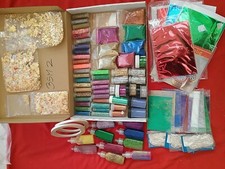 Box1- Bastelmaterial,Glitter,Farben,Draht,Per...