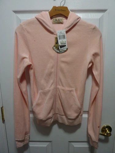 Juicy Couture *VINTAGE* Baby  PINK Socialite Velour Hoodie M~NWT~RARE/READ*