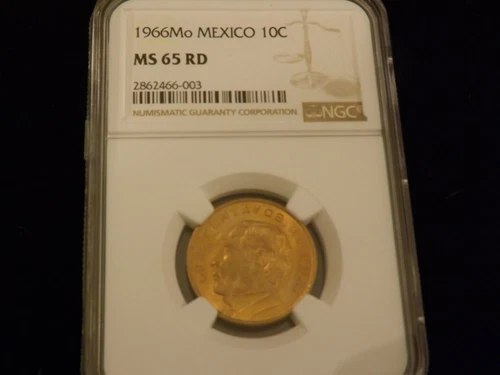 1966   10 C               Mo Mexico                NGC  MS 65 RD