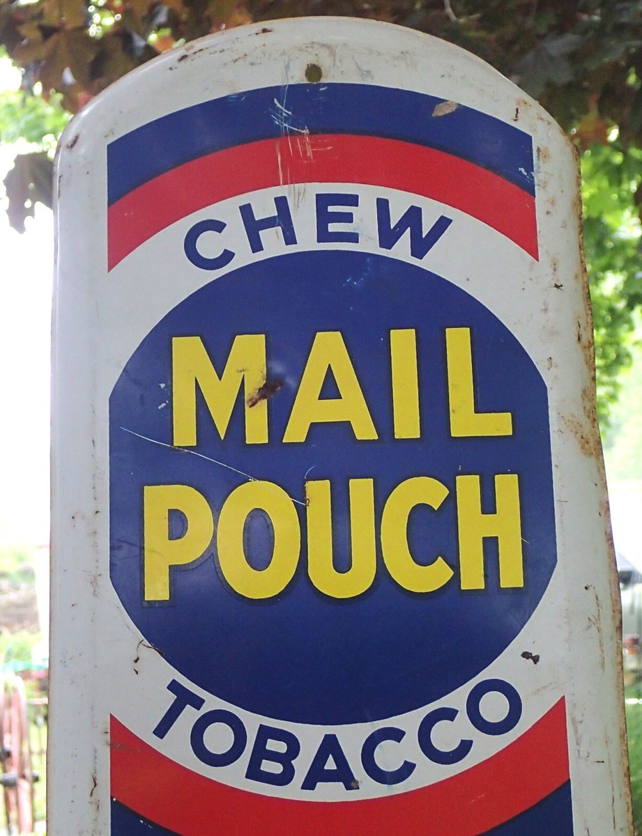 貴重 アメリカ製 US MAIL POUCH ブリキ看板 ガラスサーモメーター