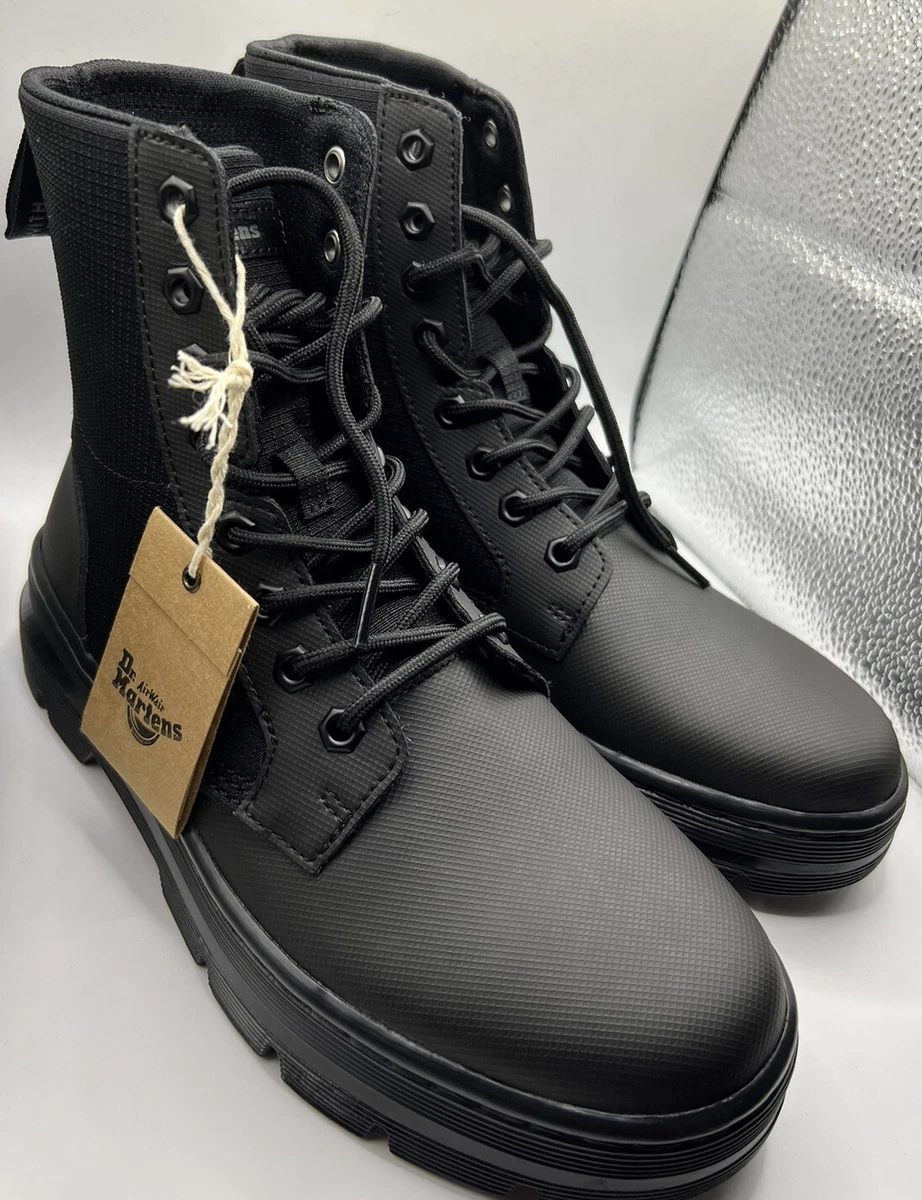 Dr. Martens COMBS II Black Leather Poly Lace Up Boots Unisex US 7