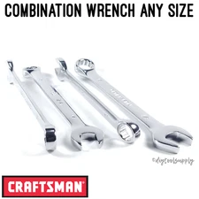 Craftsman Combination Wrench Metric or SAE Full Polish 12pt Box End Open End