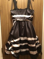 MARC BY MARC JACOBS Satin Striped Tiered DRESS Size 8 Worn Once $1K