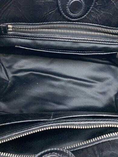 MIU MIU Tote Bag Leather BLK