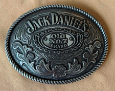 Jack Daniels Silver Colored Belt Buckle "Old No.7 Brand" -5008JD