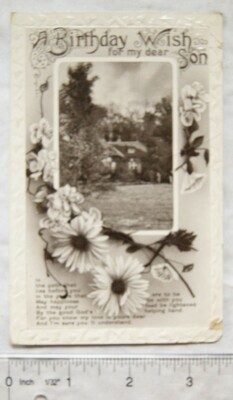 Postkarte 1913 Ein Geburtstagswunsch für meinen lieben Sohn